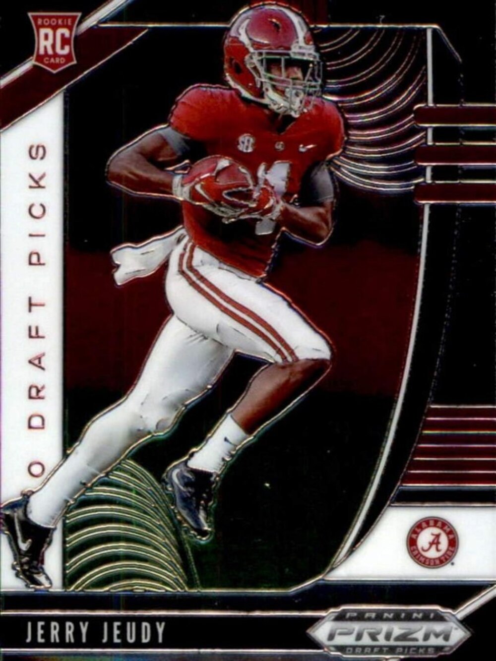 2020 Rookie Football Trading Card #103 Jerry Jeudy - Alabama Crimson Tide Prizm
